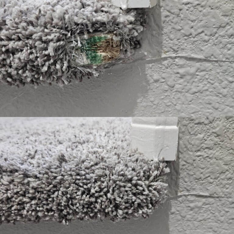 carpet repair before and after