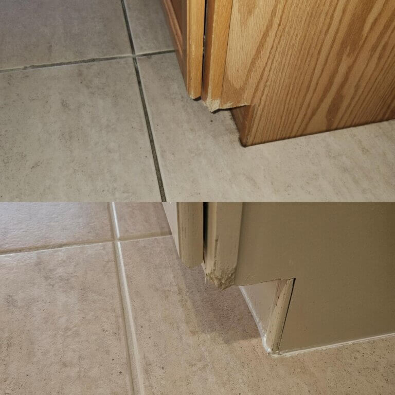 tile cleaning at the corner of Almira